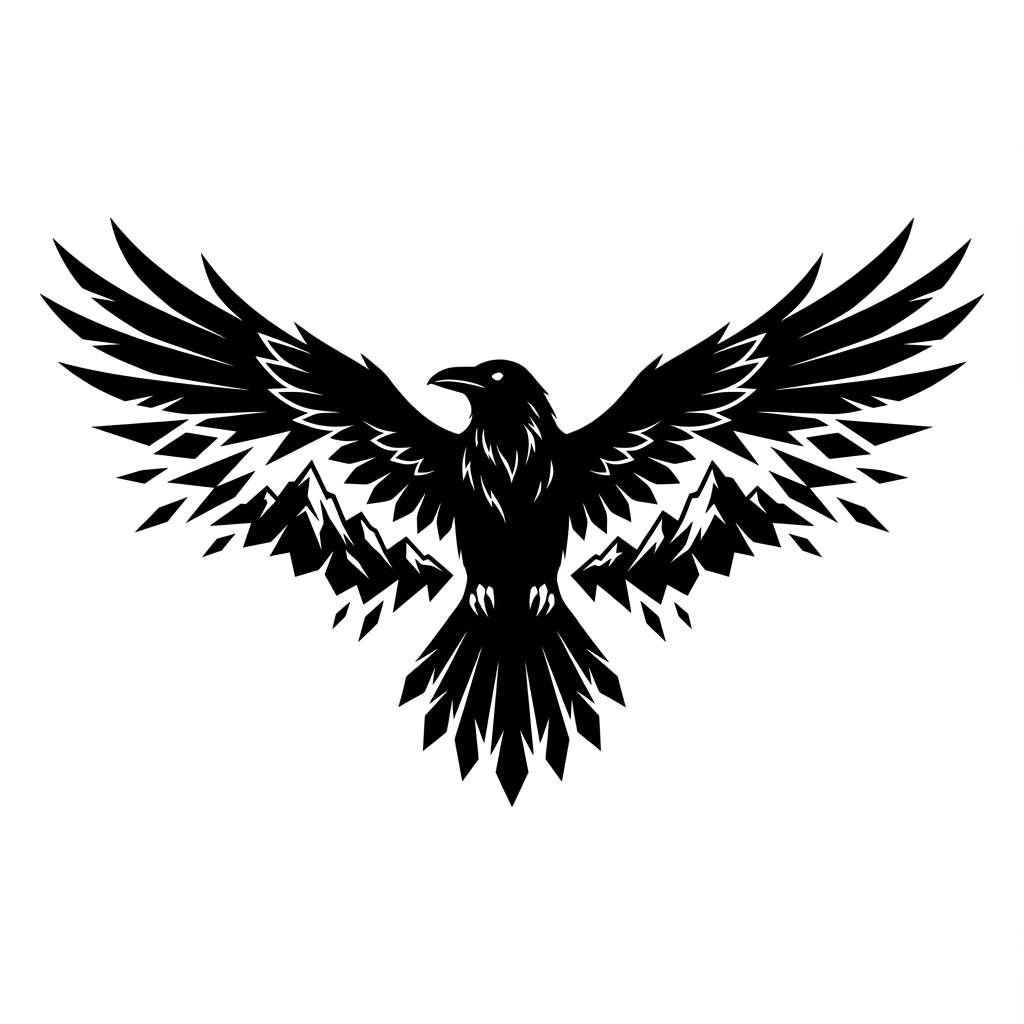 AI generated blackwork tattoo design